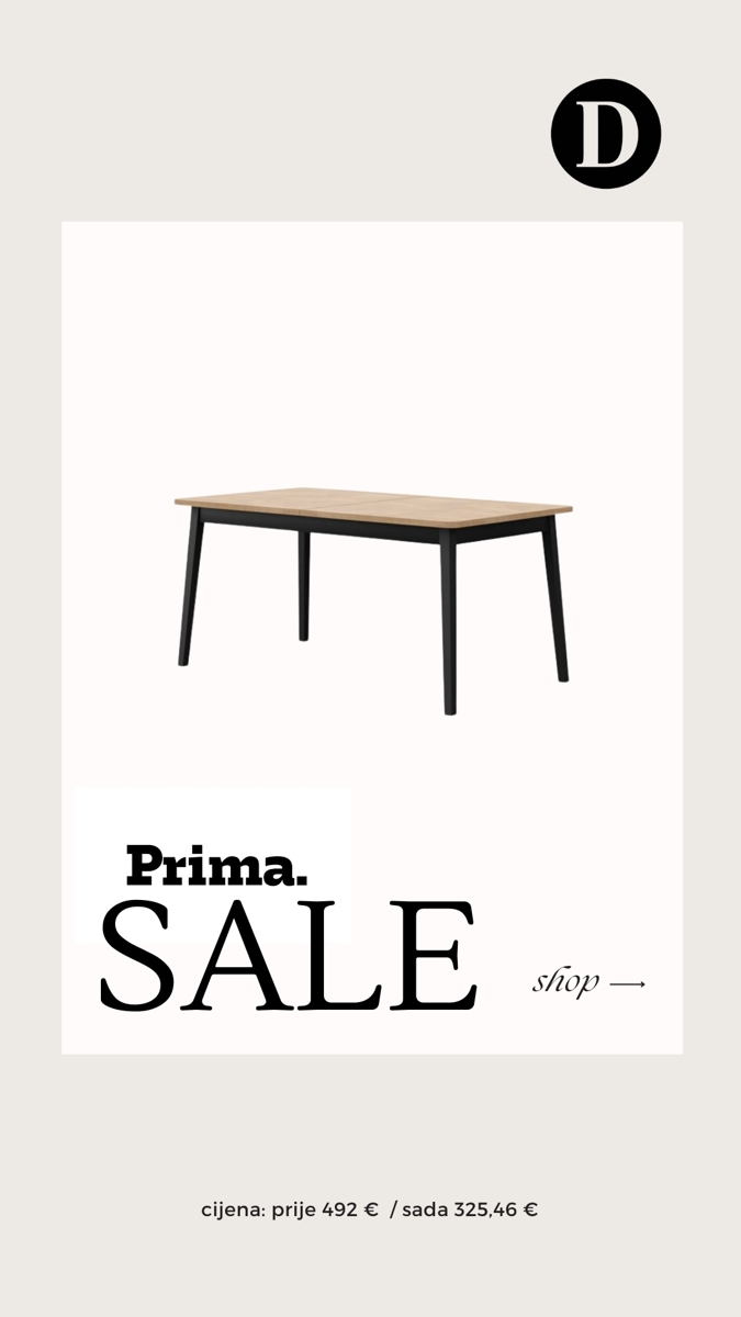 blagovaonski stol na razvlačenje u dizajnerskom looku, ali u budžetu